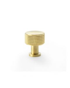 Meubelknop Knurled 'Lucia' - PVD Mat messing - Ø29mm - Hoogte 34,5mm