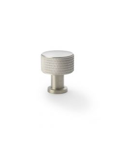 Meubelknop Knurled 'Lucia' - Mat vernikkeld - Ø29mm - Hoogte 34,5mm