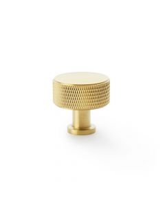 Meubelknop Knurled 'Lucia' - PVD Mat messing - Ø35mm - Hoogte 35mm