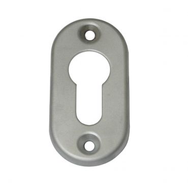 PC-rozet 66x33mm - Opschroefmontage - Messing gepolijst chroom (per stuk)