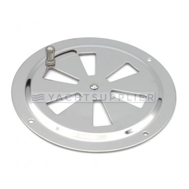 Ventilatierooster rond - Ø125mm - RVS 316 (A4) - Afsluitbaar