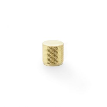 Meubelknop Knurled 'Brunel' - PVD Mat messing - Ø20mm - Hoogte 20mm