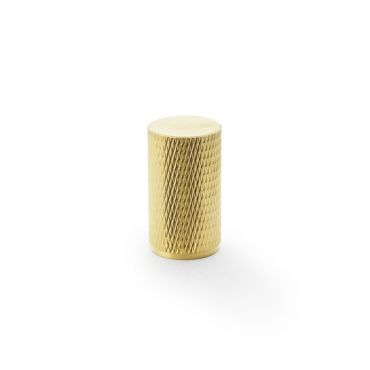 Meubelknop Knurled 'Brunel' - PVD Mat messing - Ø20mm - Hoogte 35mm