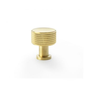 Meubelknop Knurled 'Lucia' - PVD Mat messing - Ø29mm - Hoogte 34,5mm