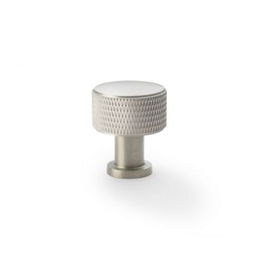 Meubelknop Knurled 'Lucia' - Mat vernikkeld - Ø29mm - Hoogte 34,5mm