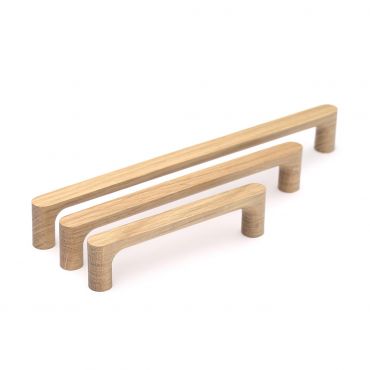 Houten meubelgreep - 208x16x192mm - Licht eikenhout