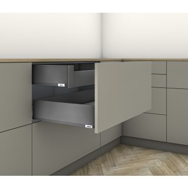 Blum Merivobox binnenlade - Hoogte K (144mm) - 500mm - 70kg - Oriongrijs