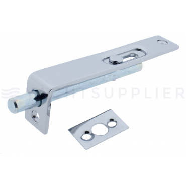 Nagelkantschuif 102x15mm inclusief sluitplaat Chroom gepolijst