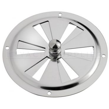 Ventilatierooster rond - Ø125mm - RVS 304 (A2) - Afsluitbaar